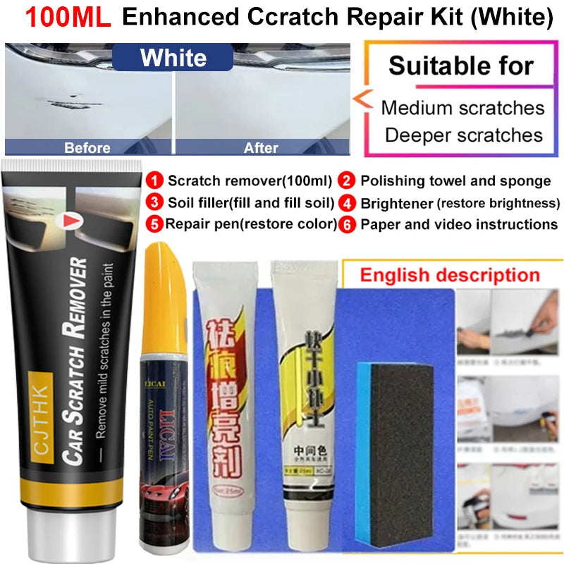 Car Scratch Remover & Polishing Wax - Auto Repair Kit