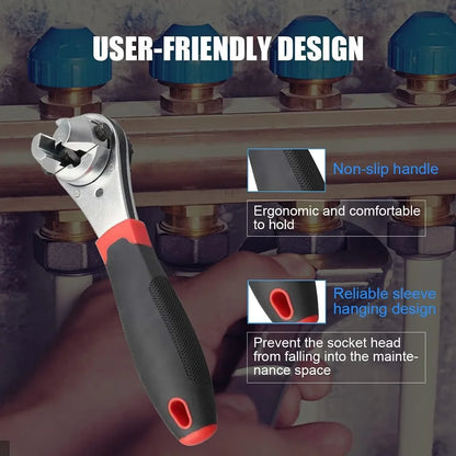 Adjustable Ratchet Wrench Set Universal Tool