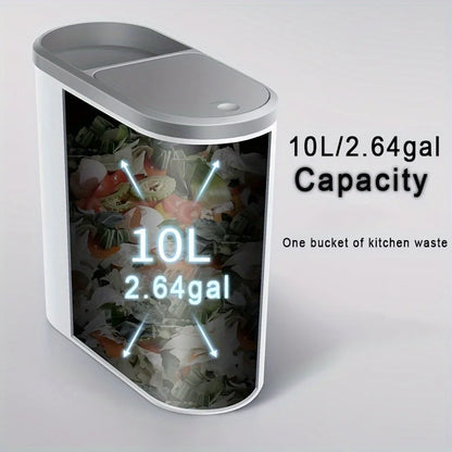 10L Silent Space-Saving Bathroom Trash Bin